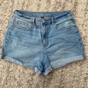 American Eagle Denim High Rise Stretch Mom Shorts